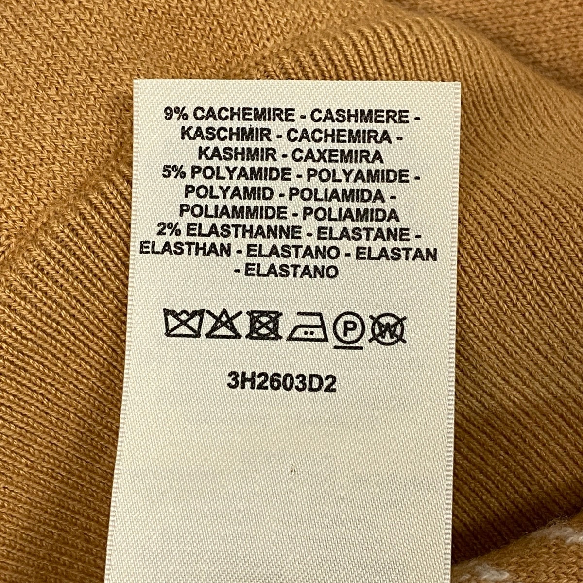 Ej13 【未使用タグ付】 HERMES エルメス 23年 カシミヤブレンド ニットセーター 3H2603D2 サイズ34 イエロー系 レディースu02t