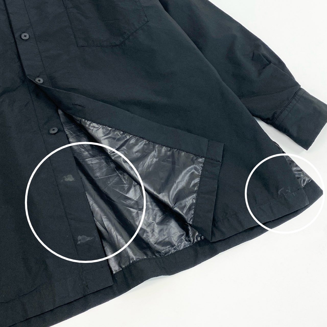 36d8 FUMITO GANRYU フミトガンリュウ Padded Shirt 中綿入りシャツ ジャケット FU4-SH-10 1 ブラック 画像参照 日本製 オーバーサイズ ビッグシルエット