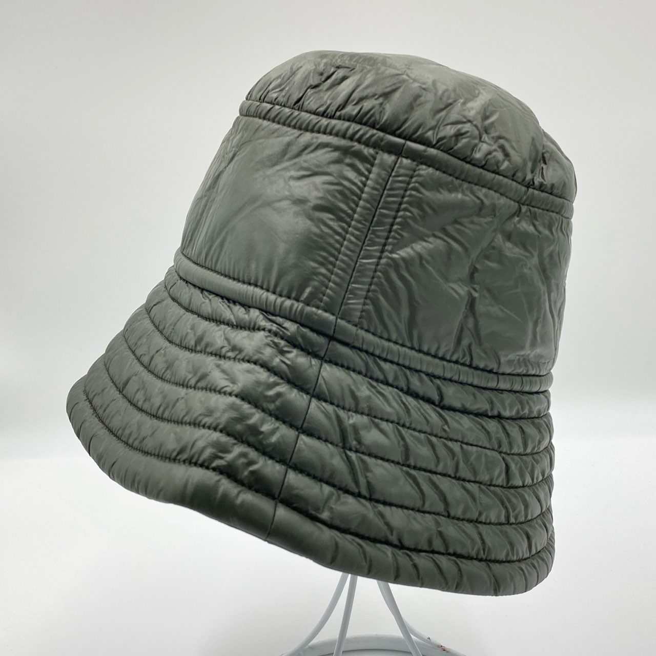 i4 《美品》 定価¥38.500 DRIES VAN NOTEN ドリスヴァンノッテン GILLY 3248 M.W.HAT バケットハット XXS カーキ 画像参照 帽子 シワ加工 ヘッドウェアt18r