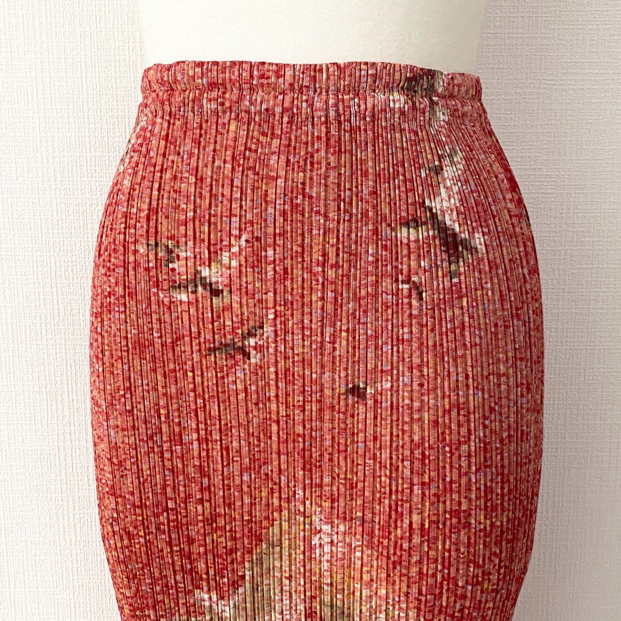 10i17 90s PLEATS PLEASE ISSEY MIYAKE プリーツプリーズ イッセイミヤケ Peace Dove Bird Skirt アーカイブ ヴィンテージ 総柄プリント プリーツスカート 日本製 3 ピンク