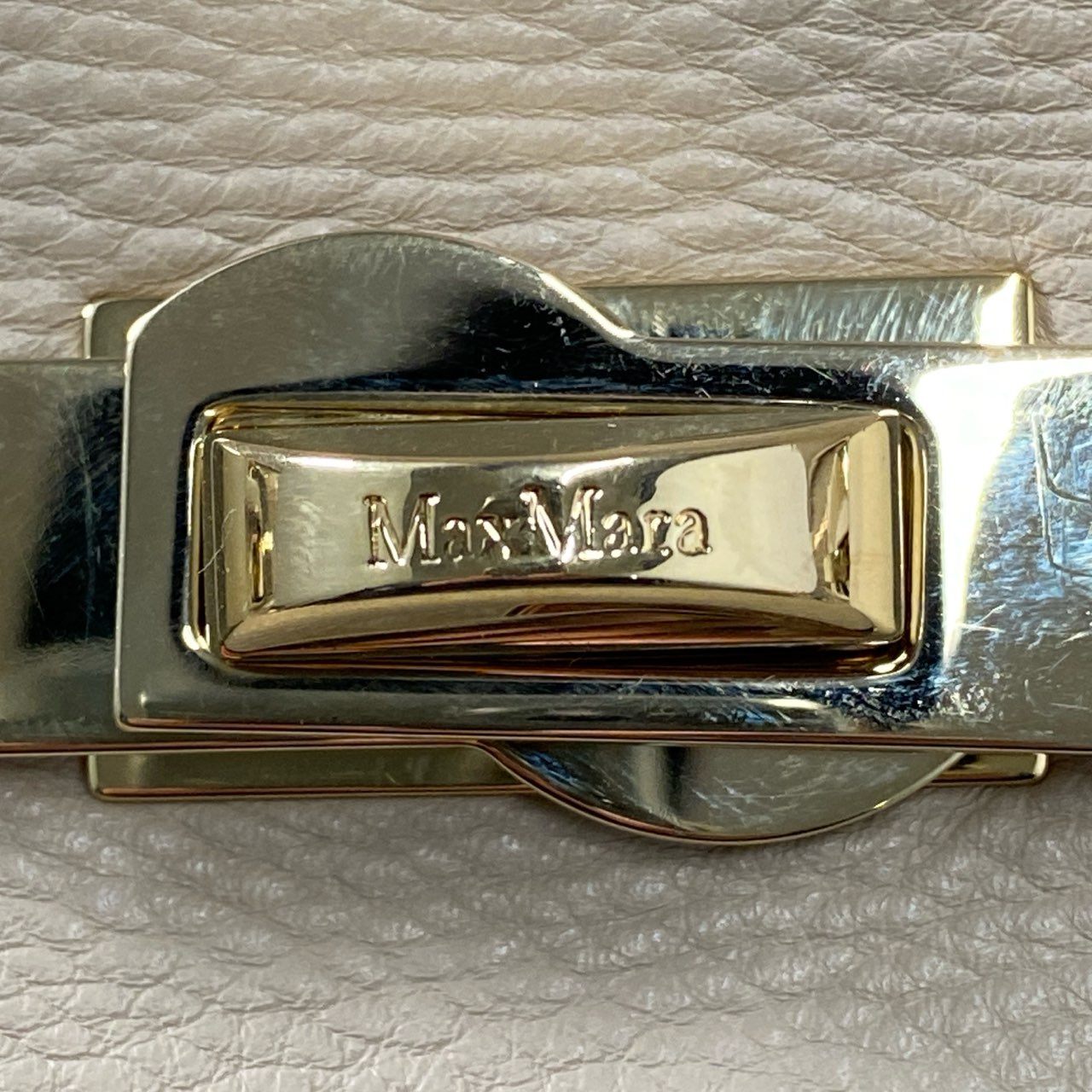 Ae19 MAX MARA マックスマーラ ツートン 2WAY ショルダーバッグ ハンドバッグ ベージュ ブラック レザー イタリア製