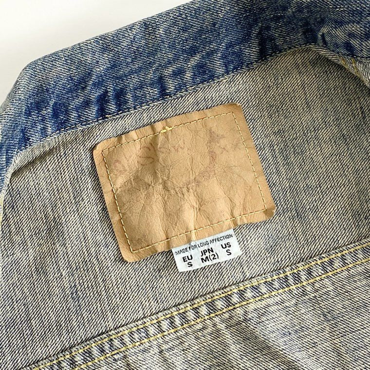 1d24 日本製 or slow オアスロウ 2ndTYPE デニムジャケット ジージャン Gジャン サイズM インディゴブルー コットン100% レディース