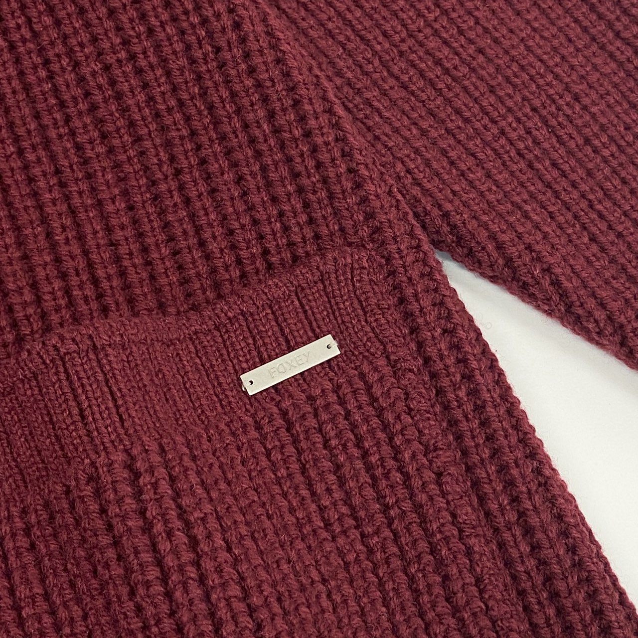 35l27 FOXEY NEW YORK フォクシー ニューヨーク 40010 Knit coat ニットコート ロングカーディガン レッド ウールカシミヤ レディース 日本製