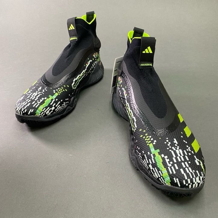 2d3 《未使用品》 adidas アディダス コードカオス レースレス グリッチ ゴルフシューズ 29cm ブラック スニーカー 箱付き
