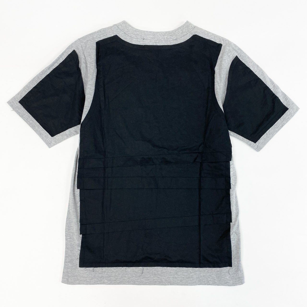 41d28 Yasuyuki ishii ヤスユキイシイ ドッキングカットソー 半袖Tシャツ トップス サイズF グレー ブラック コットン100% メンズ