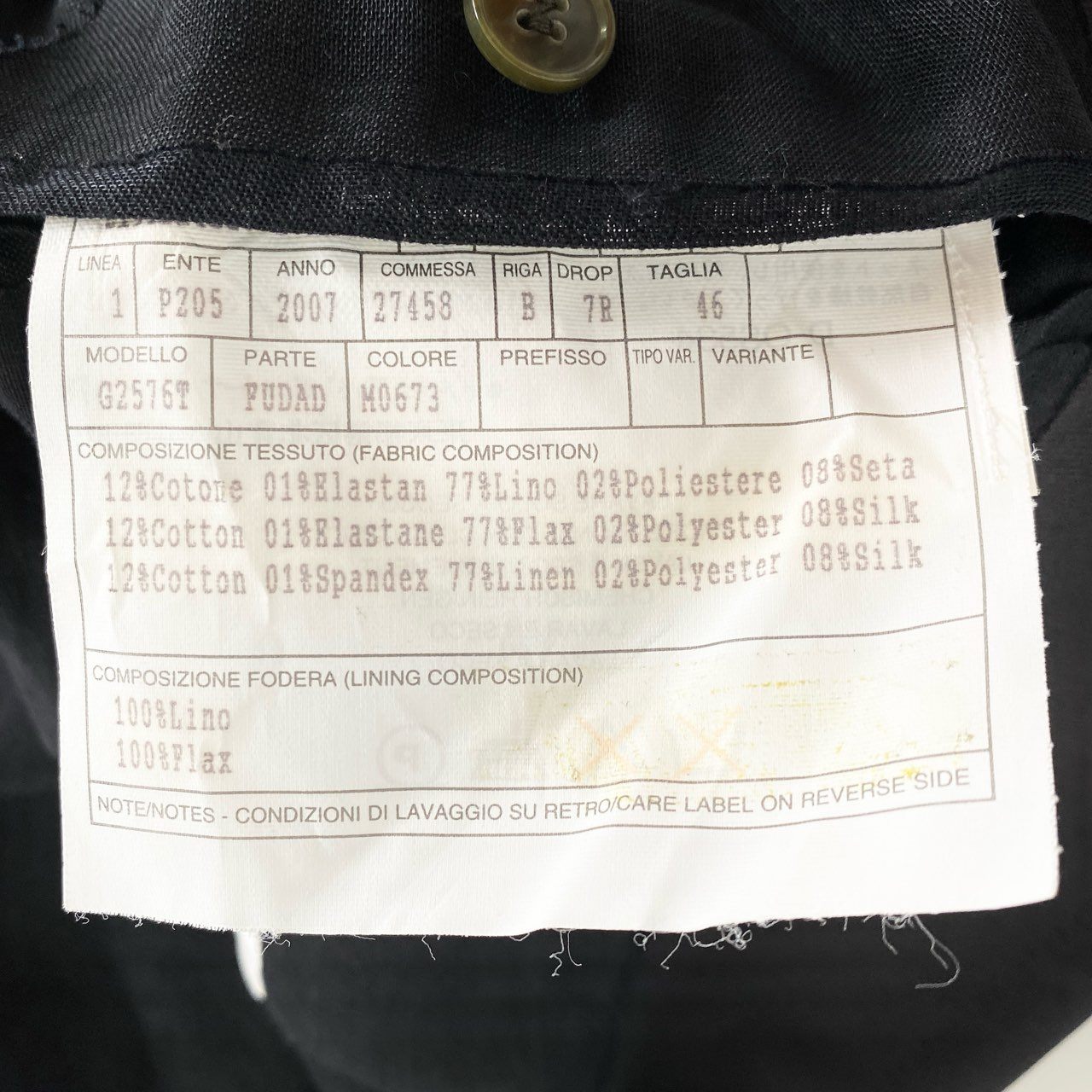 70g2 DOLCE&GABBANA ドルチェ&ガッバーナ 1ボタン リネンジャケット ドレスジャケット サイズ46 カーキ メンズ 紳士