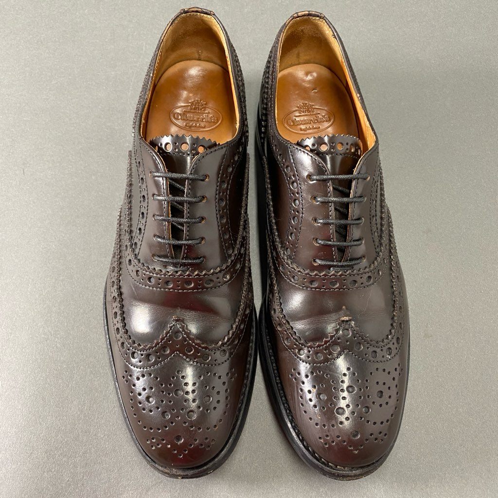 2c1 Church's チャーチ フルブローグ BURWOOD バーウッド ウイングチップ ドレスシューズ レザーシューズ 革靴 サイズ36.5 ダークブラウン レザー レディース