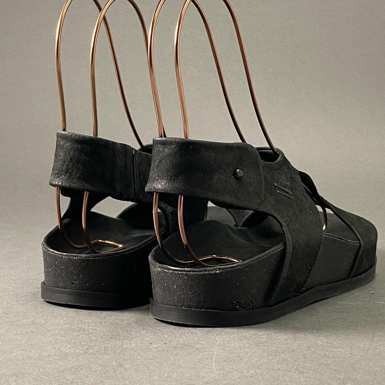 3c9 the last conspiracy ザラストコンスピラシー レザーサンダル 38 ブラック Black Leather Sandal ポルトガル製