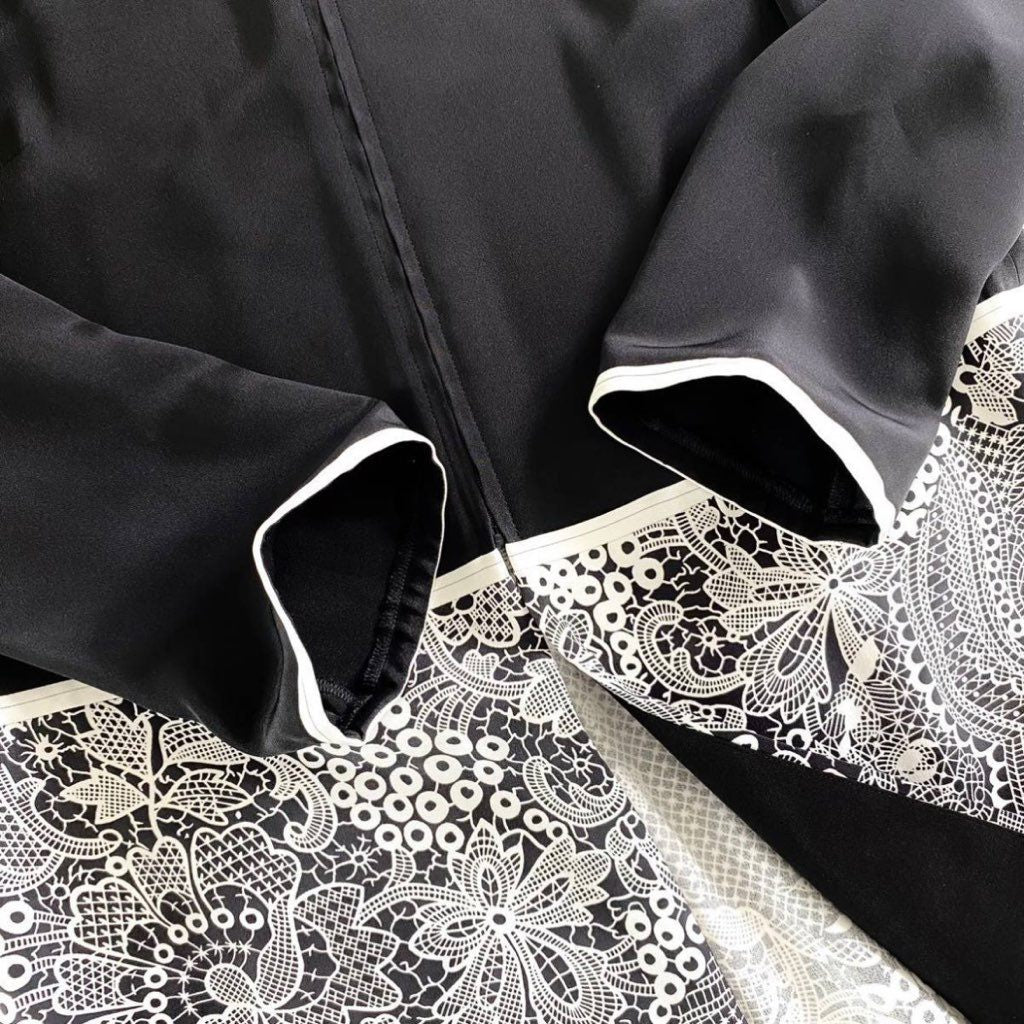 32f1 《美品》 LEONARD レオナール 長袖ワンピース ドレスワンピース シルク100% ウエスト切替 綺麗な花柄プリント 36 S レディース 女性用