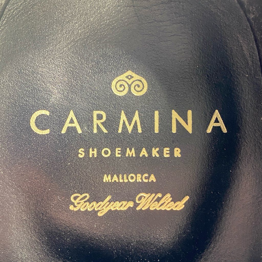 3c5 CARMINA カルミナ レースアップ ドレスシューズ 8 1/2 ブラック レザー ビジネス フォーマル プレーン