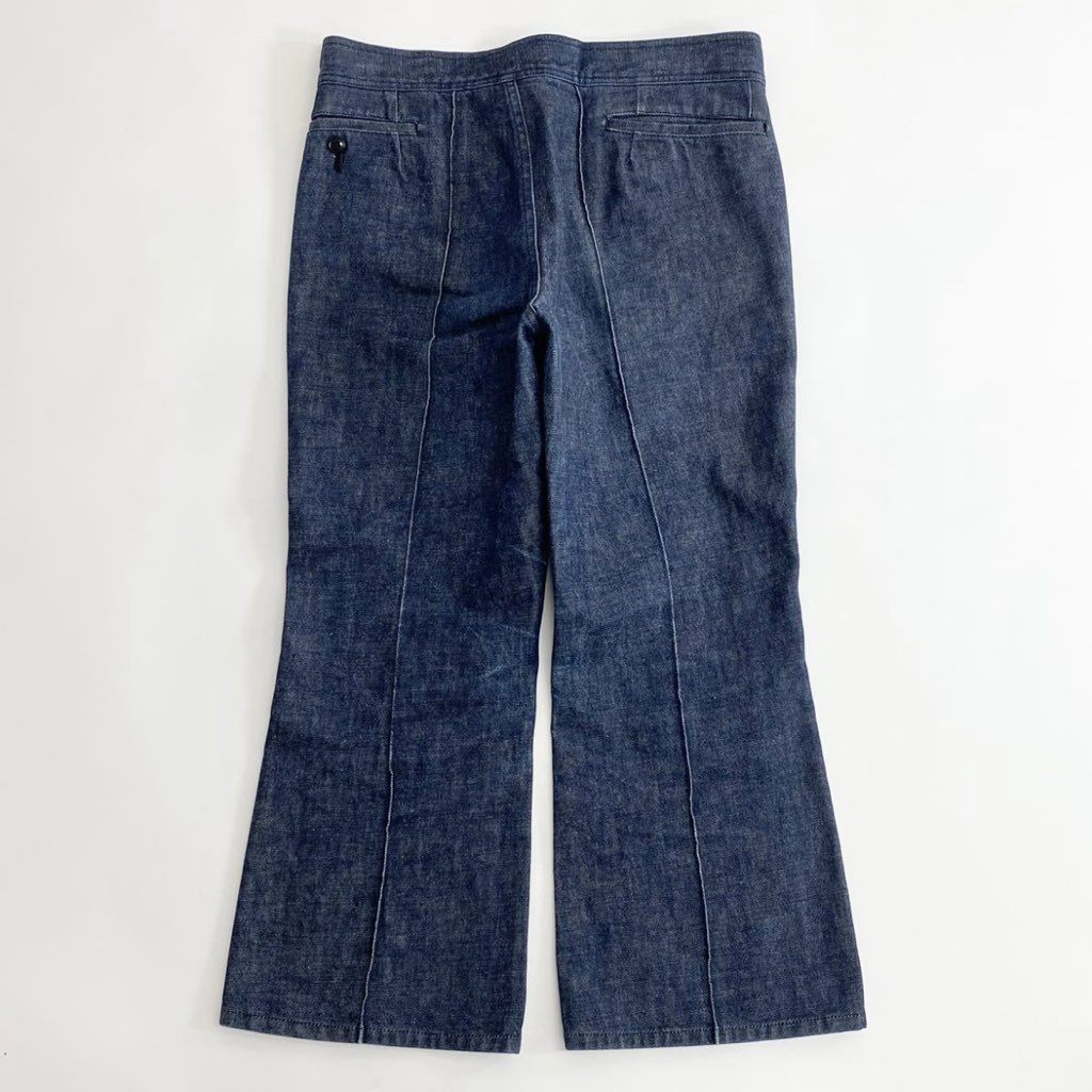 63j8 COMME des GARCONS コムデギャルソン 00s カットオフデザインデニムパンツ M インディゴ ジーンズ フレアパンツ Y2K