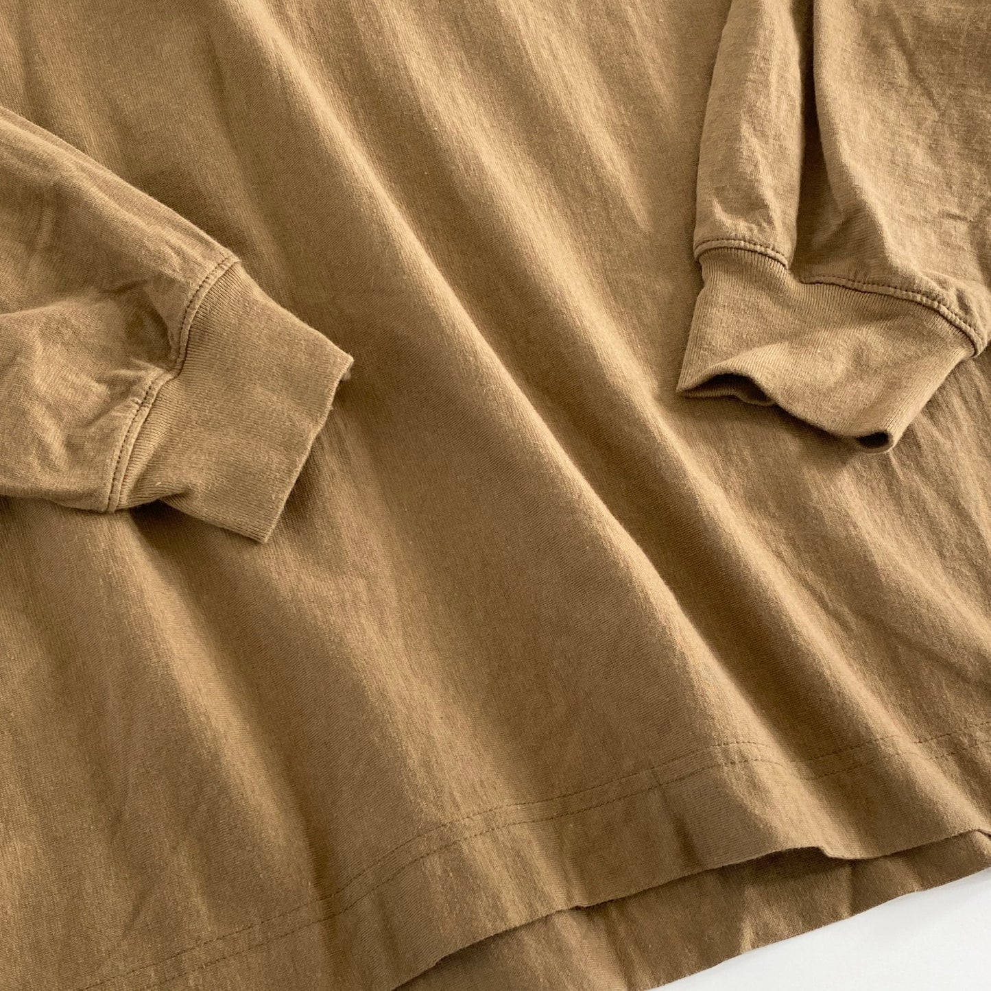 12a21 日本製 HOMME PLISSE ISSEY MIYAKE オムプリッセ イッセイミヤケ ロンT ロングスリーブカットソー 2 ブラウン 長袖 無地 コットン100%