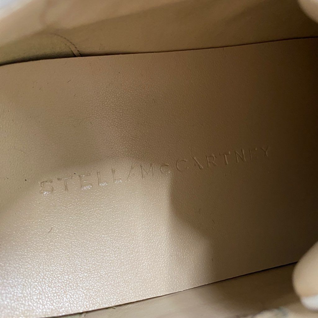 b6 STELLA McCARTNEY ステラマッカートニー スペイン製 ローカットスニーカー シューズ 460672 PLAST.S.GOMM 43 ホワイト ベージュ レザー スエード