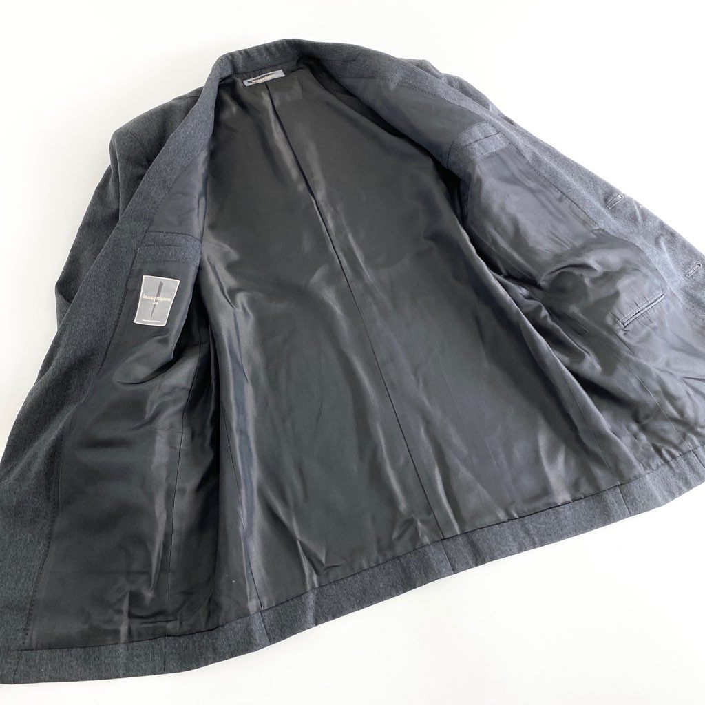 46b11 ISSEY MIYAKE イッセイミヤケ 80’s 一筆タグ スーツ セットアップ フォーマル ビジネス XL グレー 日本製 SETUP