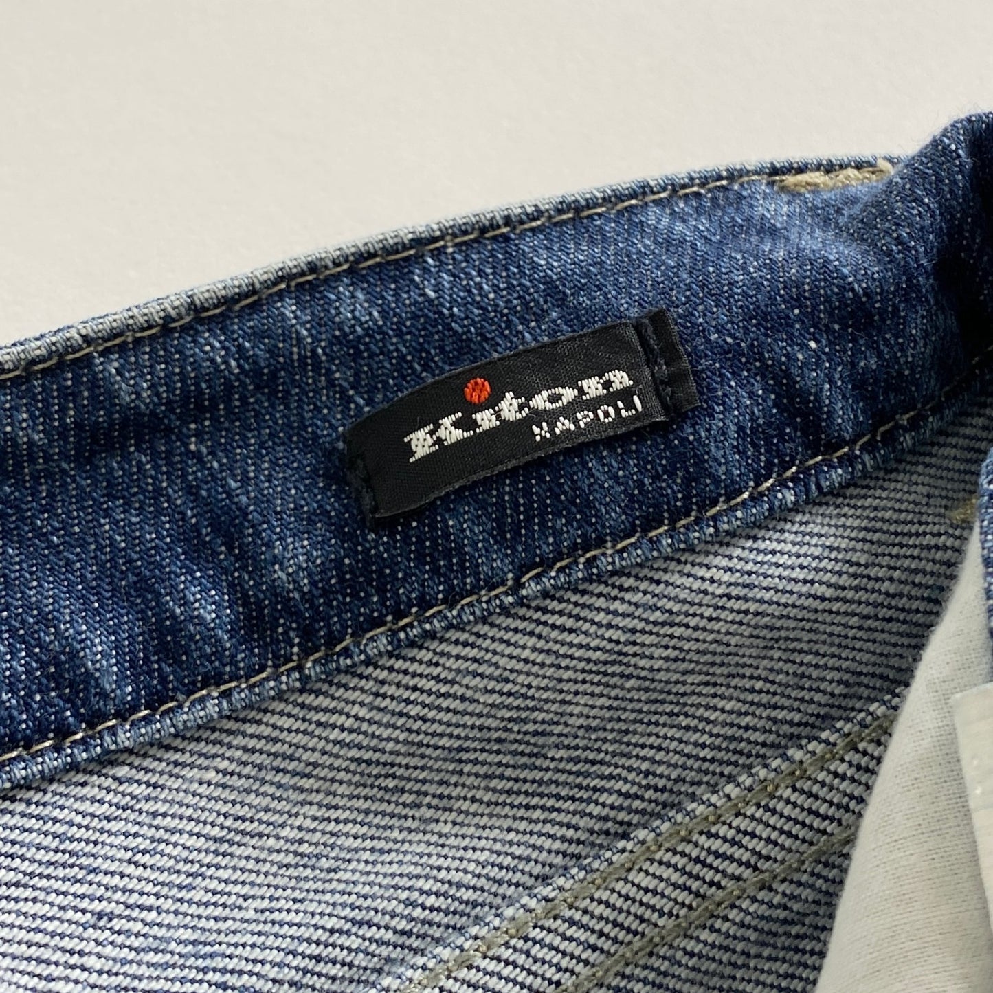 25A26 イタリア製 Kiton NAPOLI キートン ナポリ コットンストレッチ デニムパンツ ジーパン 42 インディゴブルー レディース 女性用