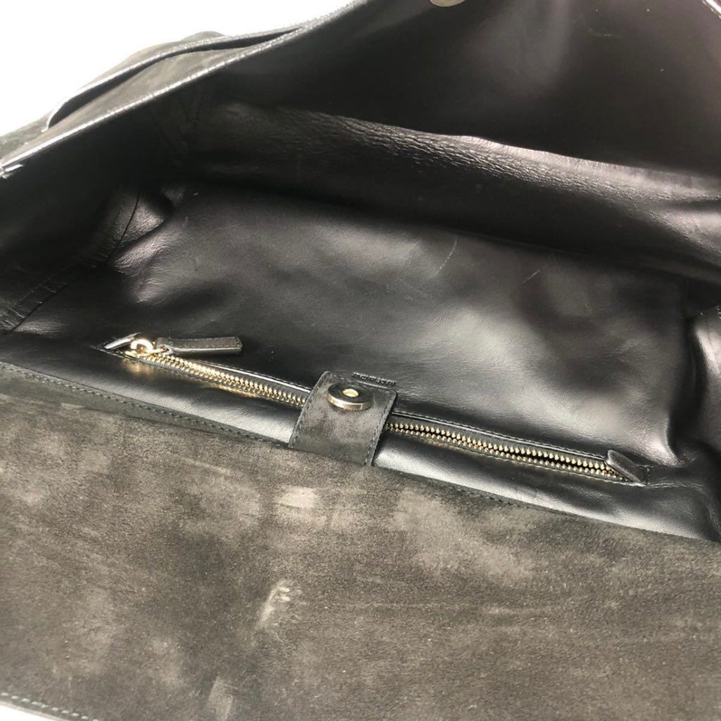 Di7 イタリア製☆ JIL SANDER ジルサンダー ハンドバッグ ショルダーバッグ 2way ワンハンドル 大容量 ブラック レディース 女性鞄