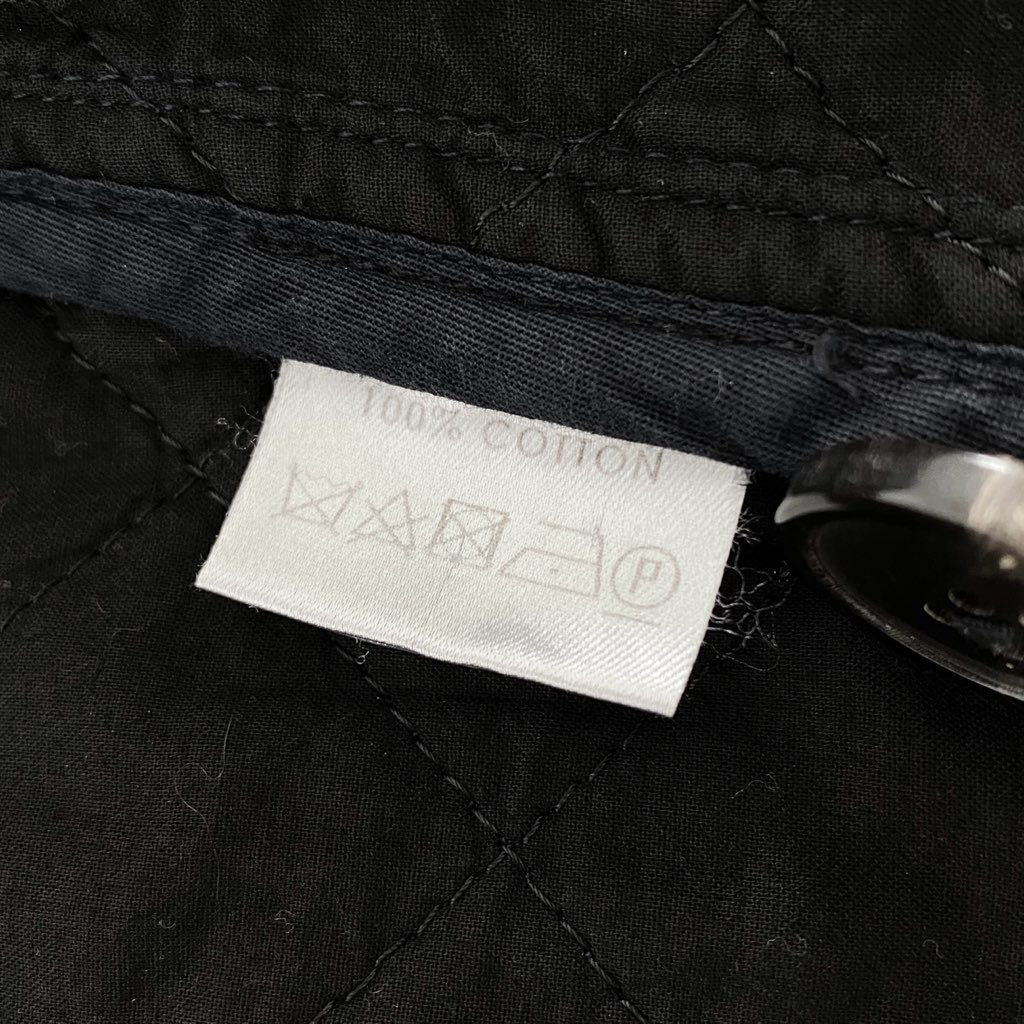 46b11 DRIES VAN NOTEN ドリスヴァンノッテン リメイクトレンチベストコート ブラック 再構築 キルティング ルーマニア製