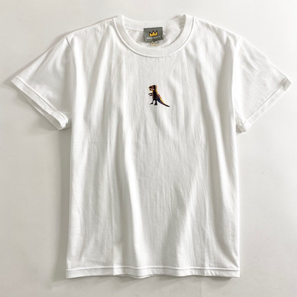 55-2b13 《美品》 BASQUIAT バスキア 00’s デッドストック 展覧会限定 アートTシャツ ホワイト 日本製 ジャン=ミシェル バスキア カットソー TEE 絵画