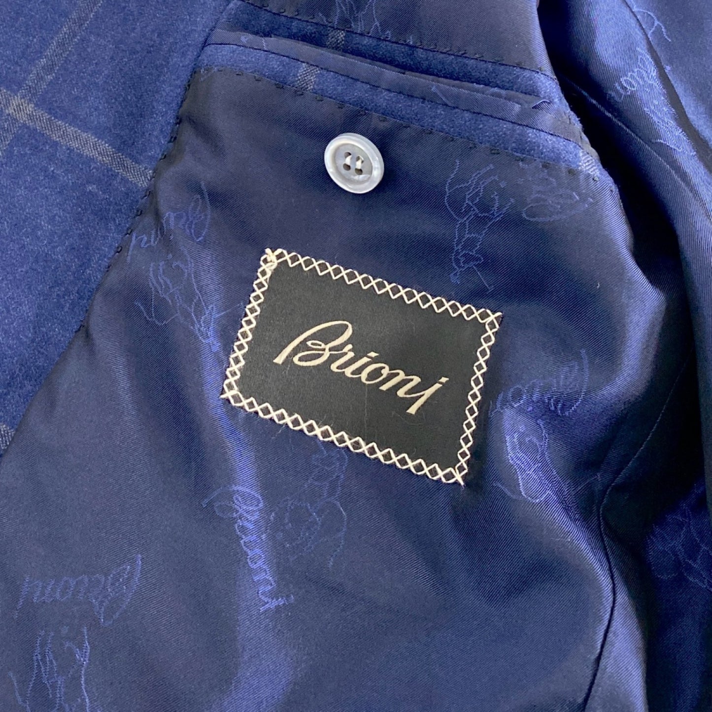 3C13 Brioni ブリオーニ 2B テーラードジャケット ウィンドペン ネイビー 48C メンズ