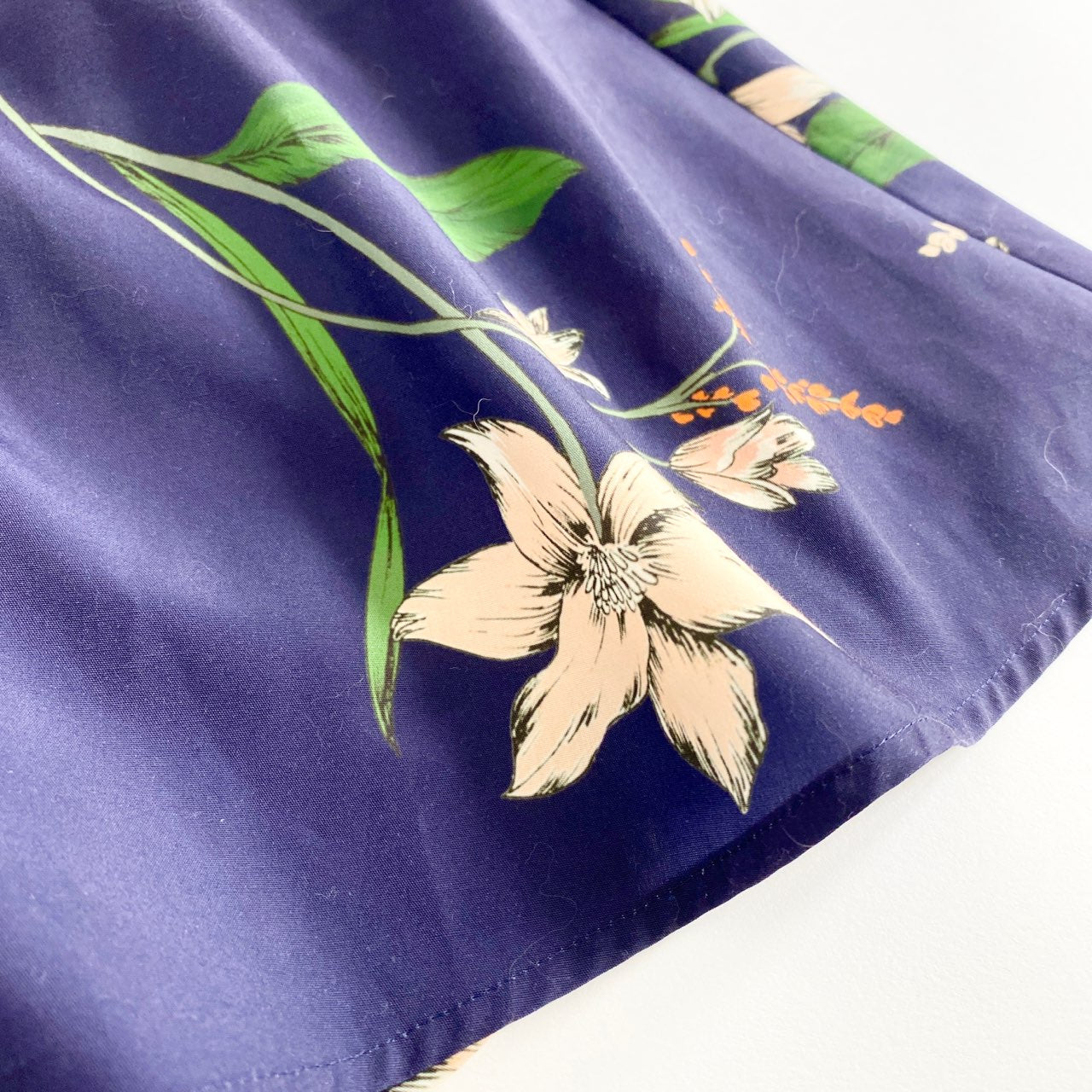 33A14 GRACE CONTINENTAL グレースコンチネンタル ノースリーブフラワープリントフリルドレス 36 ネイビー ワンピース 花柄 春夏
