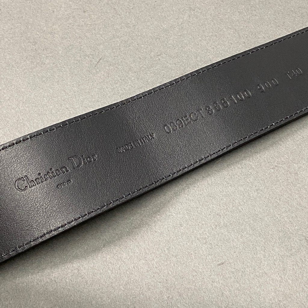 b10 Christian Dior クリスチャン ディオール オールレザーベルト CINTO ブラック イタリア製 小物
