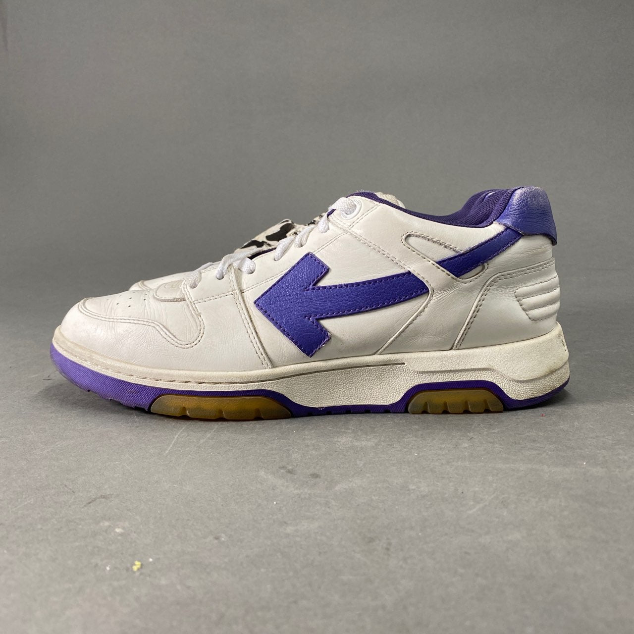 1L5 Off-White オフホワイト 43(27.5cm相当) out of white ホワイト×パープル レザースニーカー メンズ