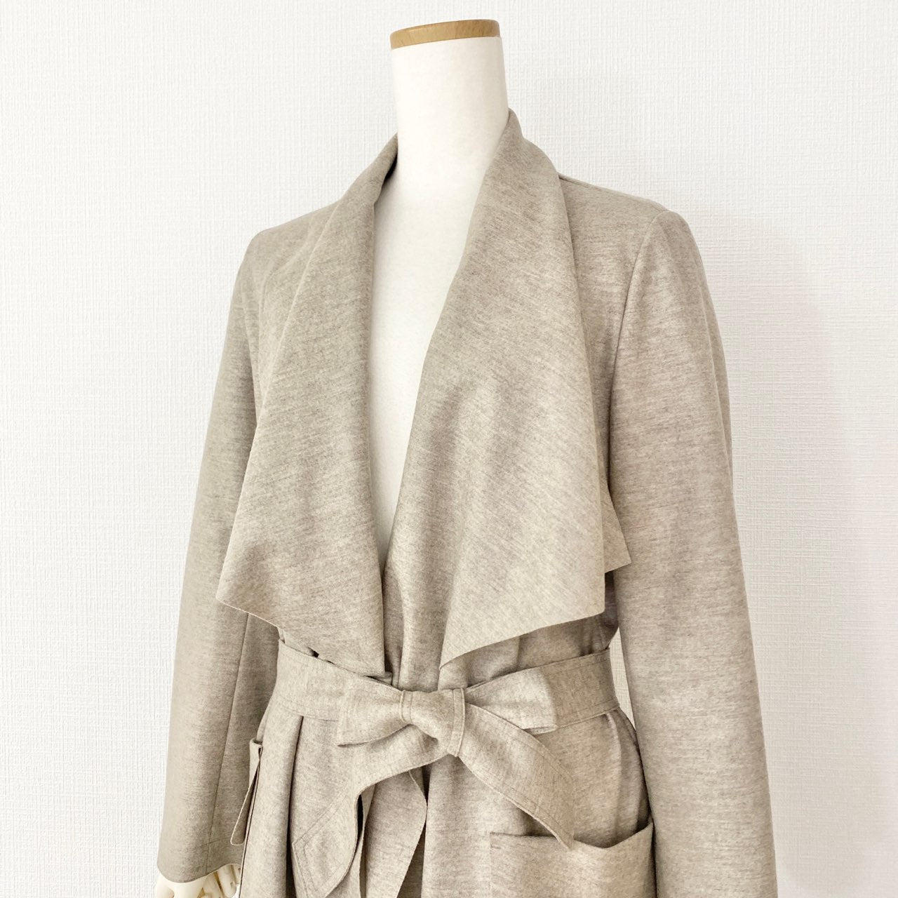 52A13 《美品》 DES PRES デプレ ショールカラーコート 36 ベージュ アウター 日本製 トゥモローランド 秋冬 羽織 ガウン