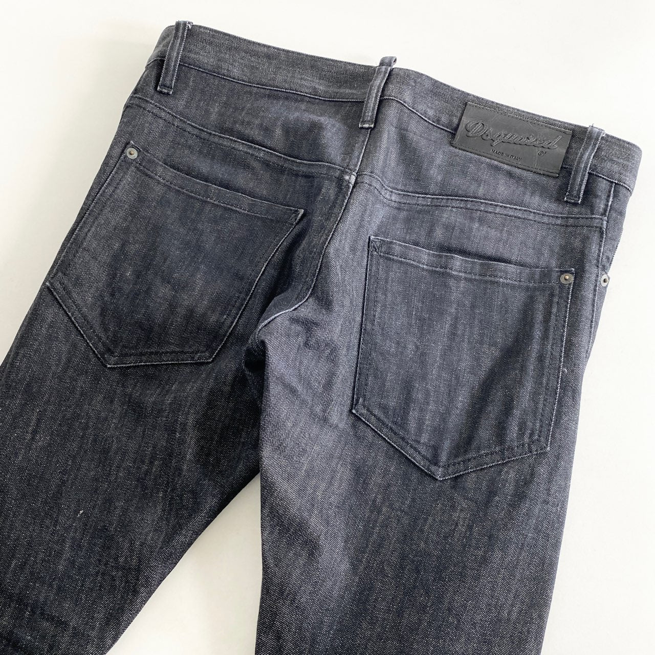 68L7 イタリア製 DSQUARED2 ディースクエアード ブラックデニムスキニーパンツ 46 BLACK ジーンズ DENIM SKINNY