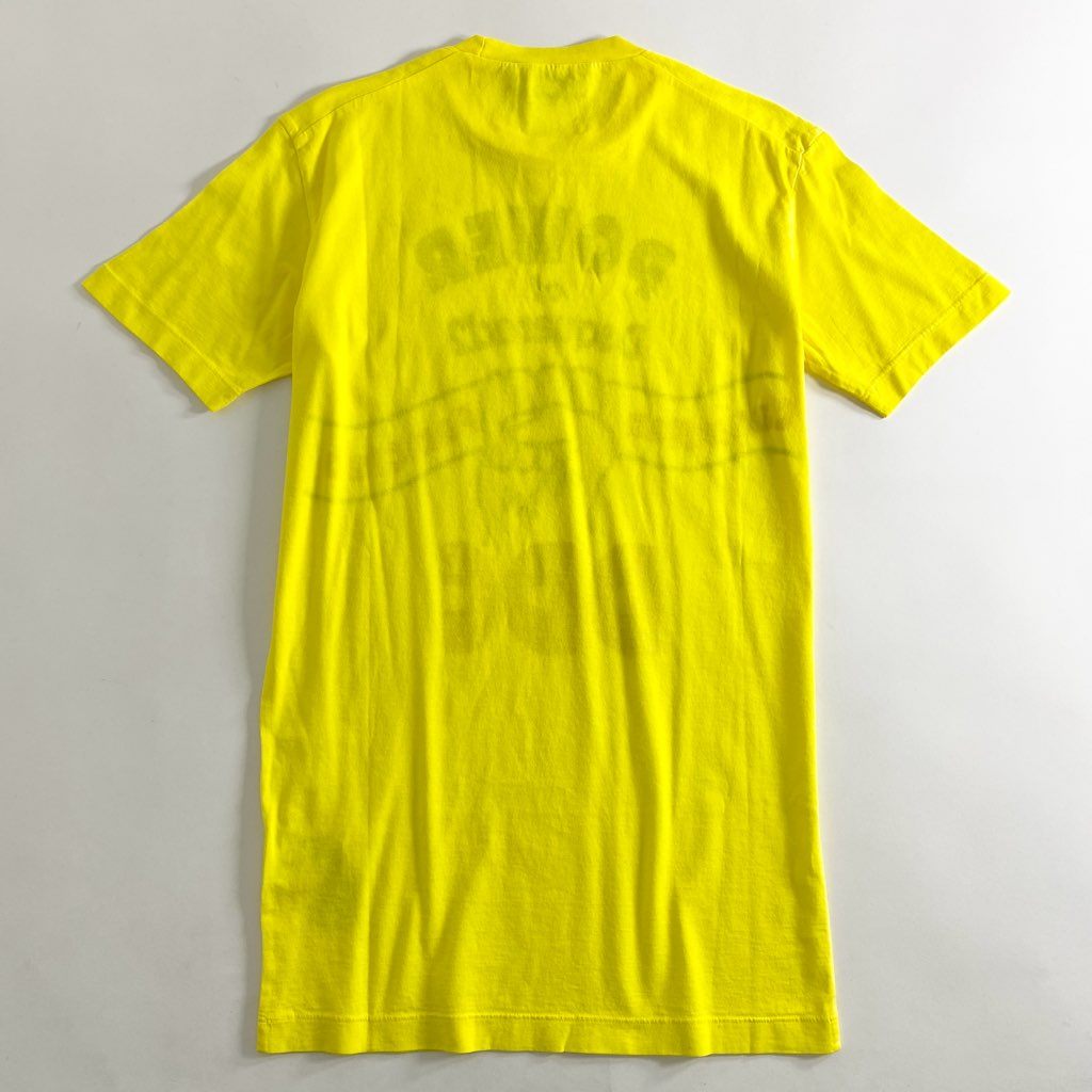37b4 《美品》 DSQUARED2 ディースクエアード プリントTシャツ XS イエロー カットソー canadian fan club