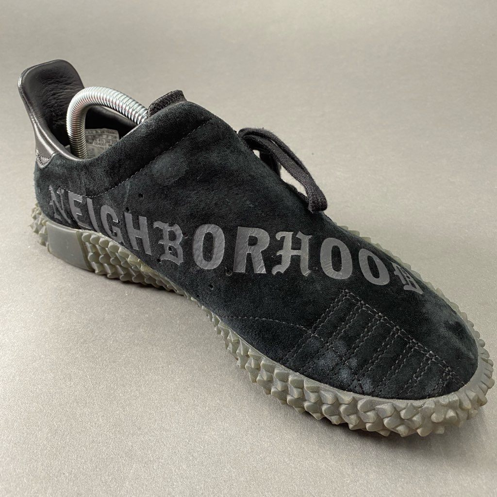 3c1 adidas × NEIGHBORHOOD アディダス ネイバーフッド B37341 KAMANDA カマンダ ローカットスニーカー シューズ 26cm ブラック スエード メンズ 紳士靴