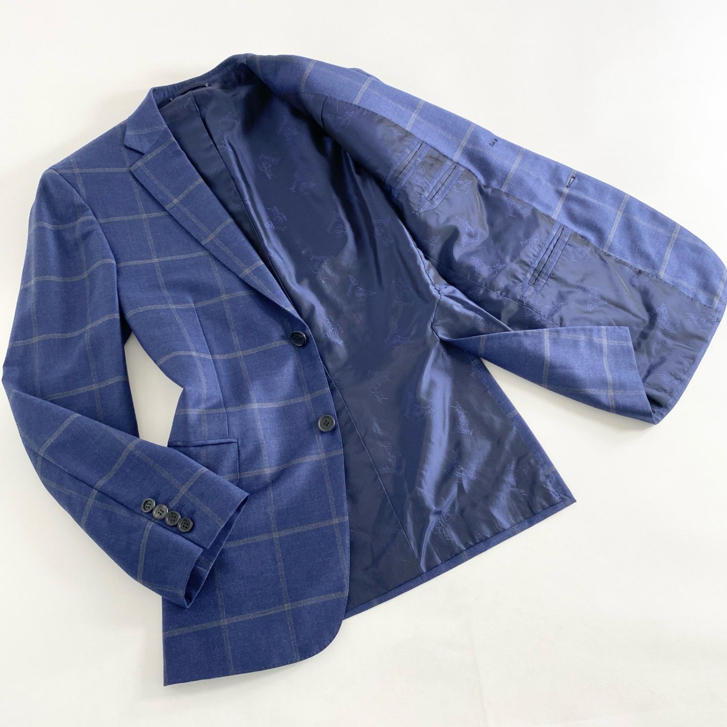 3C13 Brioni ブリオーニ 2B テーラードジャケット ウィンドペン ネイビー 48C メンズ
