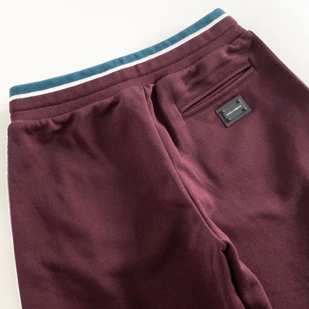 41i22 《美品》 DOLCE&GABBANA ドルチェアンドガッバーナ スウェット ショートパンツ ショーツ 144-156cm ボルドー レディース キッズ D&G ドルガバ 夏