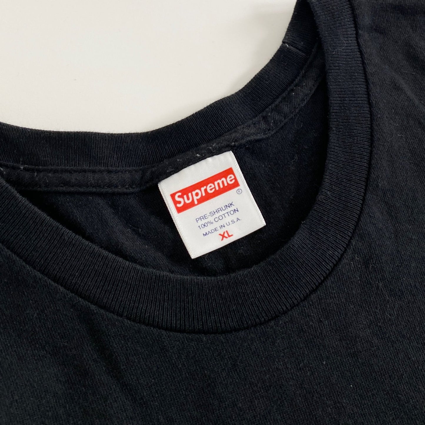 12a21 USA製 大きいサイズ Supreme シュプリーム Tシャツ シュレックTシャツ Shrek Tee XL ブラック PRE-SHRUNK ロゴ プリント コットン100%