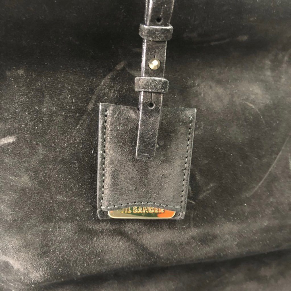 Di7 イタリア製☆ JIL SANDER ジルサンダー ハンドバッグ ショルダーバッグ 2way ワンハンドル 大容量 ブラック レディース 女性鞄