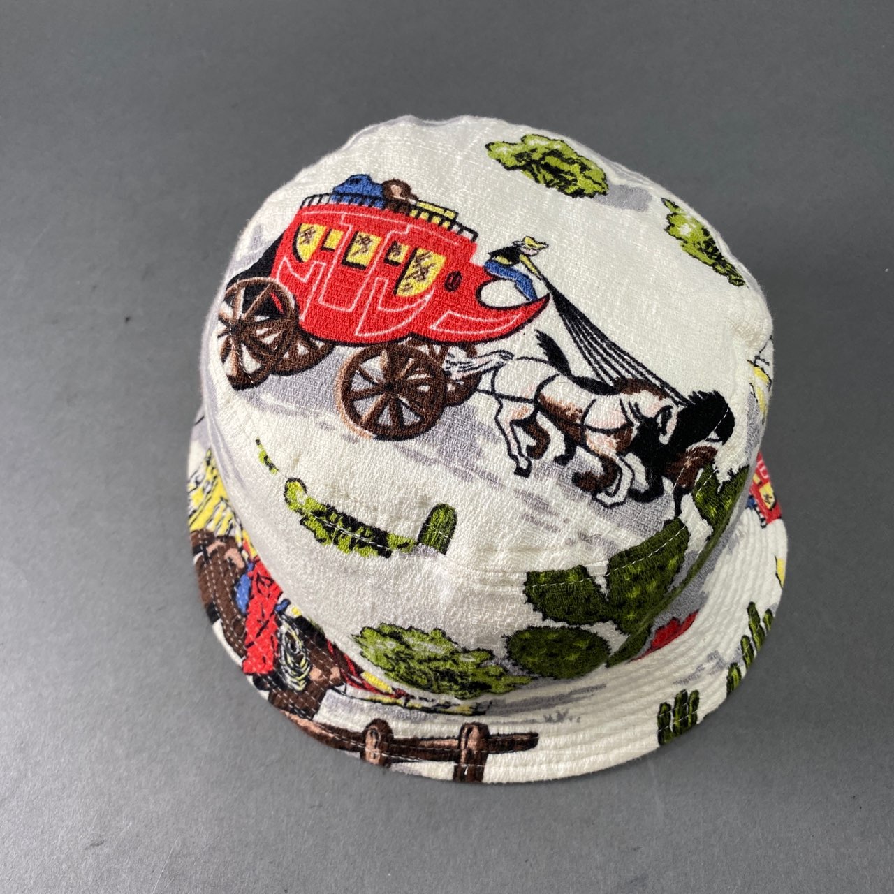 A22 日本製 VISVIM ビズビム DOME BUCKET HAT バケットハット サイズ:ML マルチカラー コットン100% メンズ 男性用