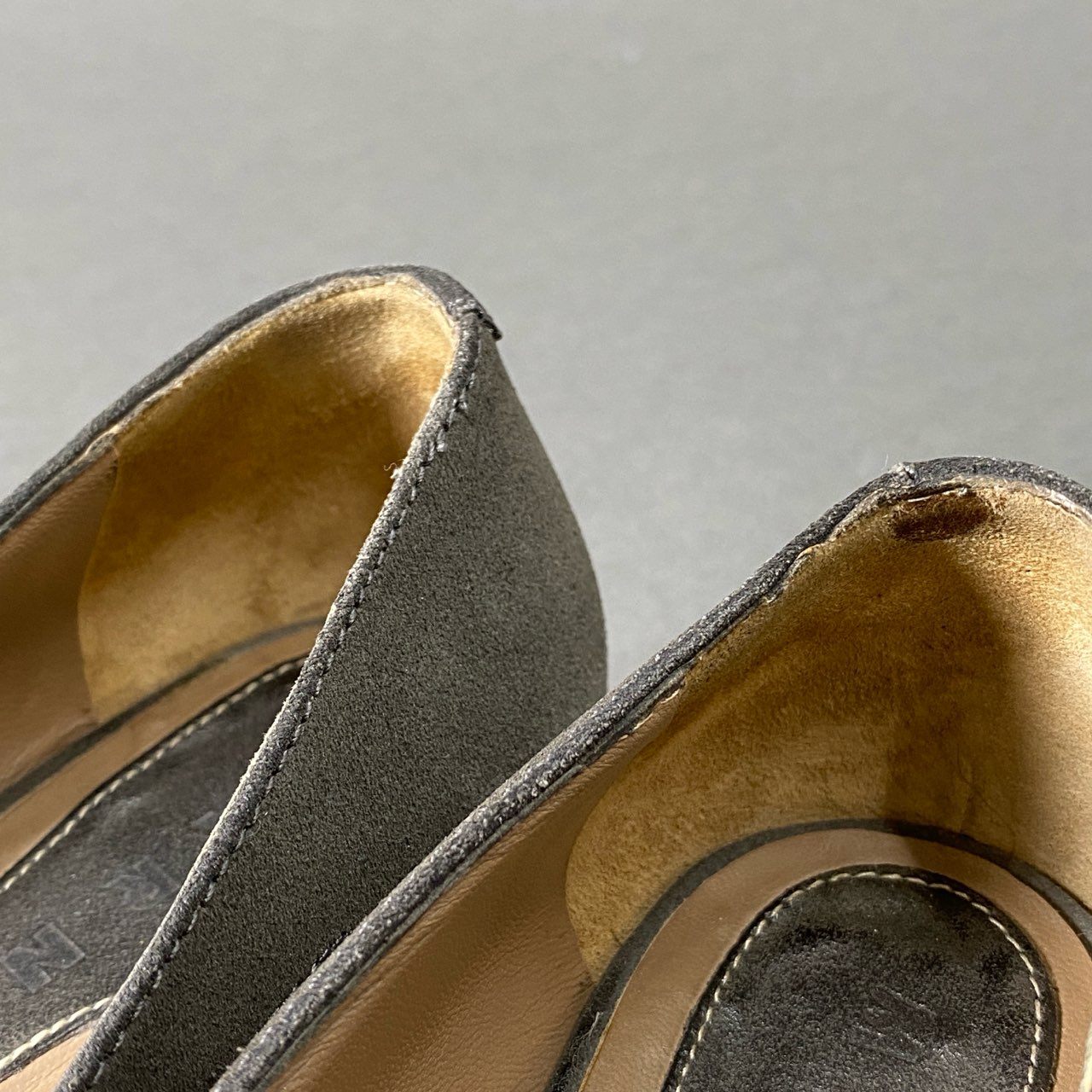 5c3 MARNI マルニ スエードレザー パンプス 35 グレー ブラウン シューズ イタリア製 SHOES MADE IN ITALY 冬