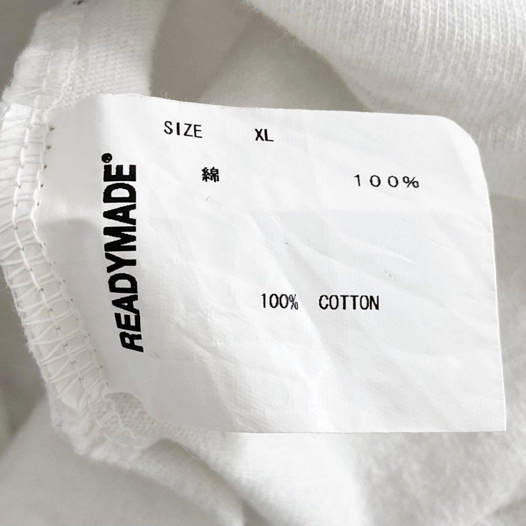 9h21 大きいサイズ READYMADE レディメイド プリントTシャツ サイズXL ホワイト メンズ 半袖 カットソー tee インナー 春夏 L.H.O.O.Q.