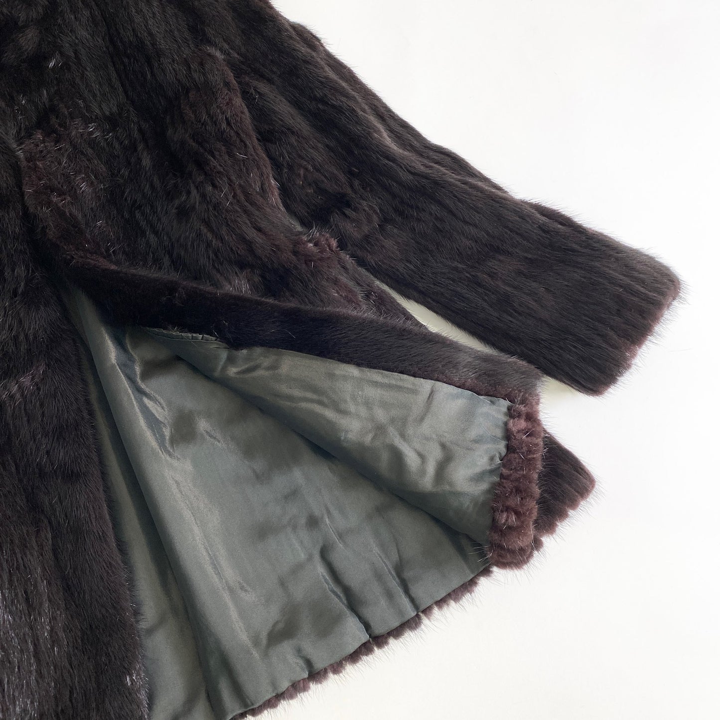 14L25《本毛皮》ミROTINY ミンクファー ミンクコート 毛皮コート 9号 ブラック レディース MINK FUR