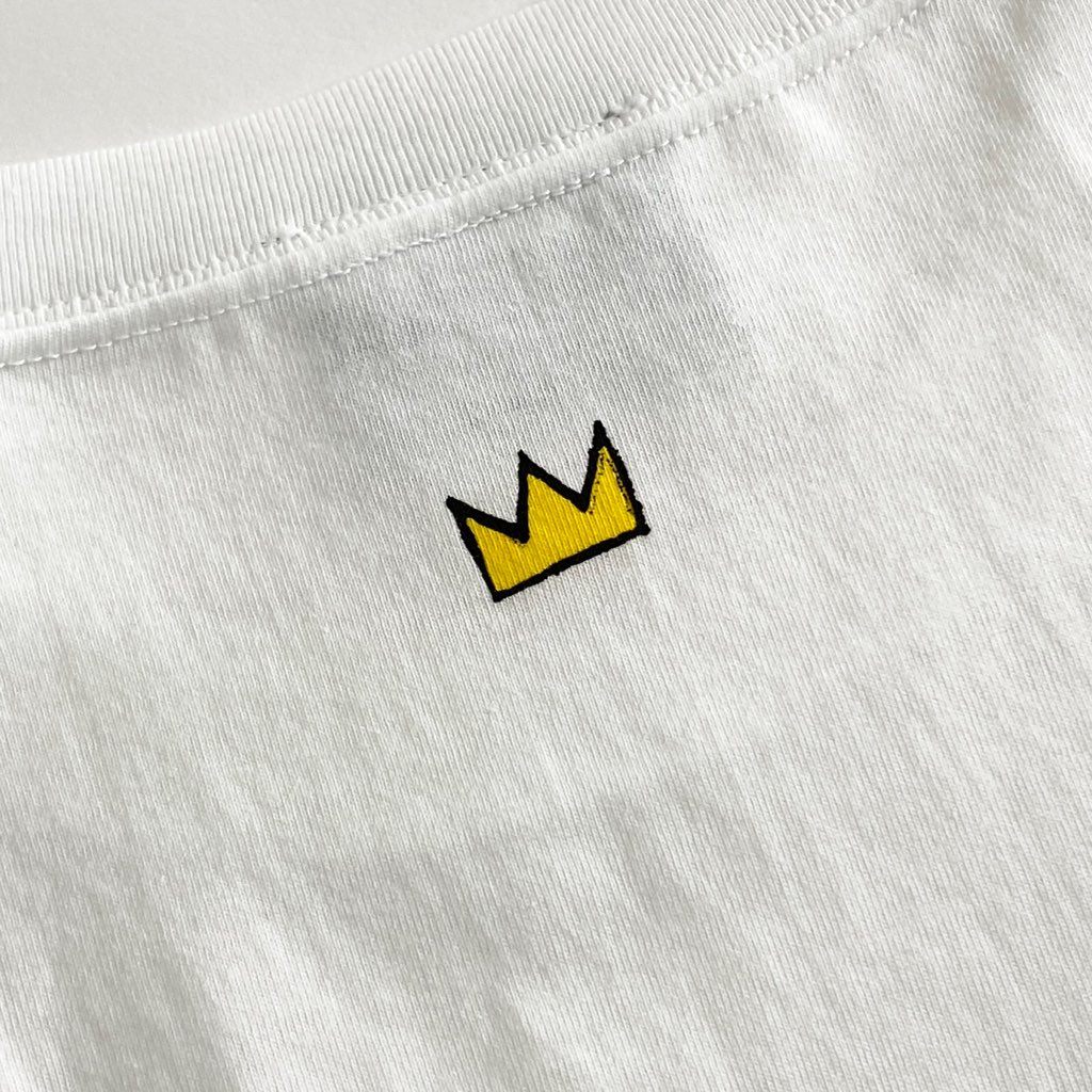 57-2b13 《美品》 BASQUIAT バスキア 00’s デッドストック 展覧会限定 アートTシャツ ホワイト 日本製 ジャン=ミシェル バスキア カットソー TEE 絵画