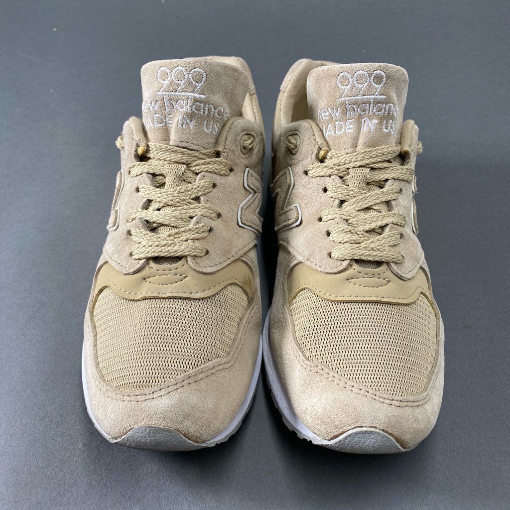 5b24 USA製 NEW BALANCE ニューバランス ローカットスニーカー 999 M999CSM 24 ベージュ シューズ 靴 レディース