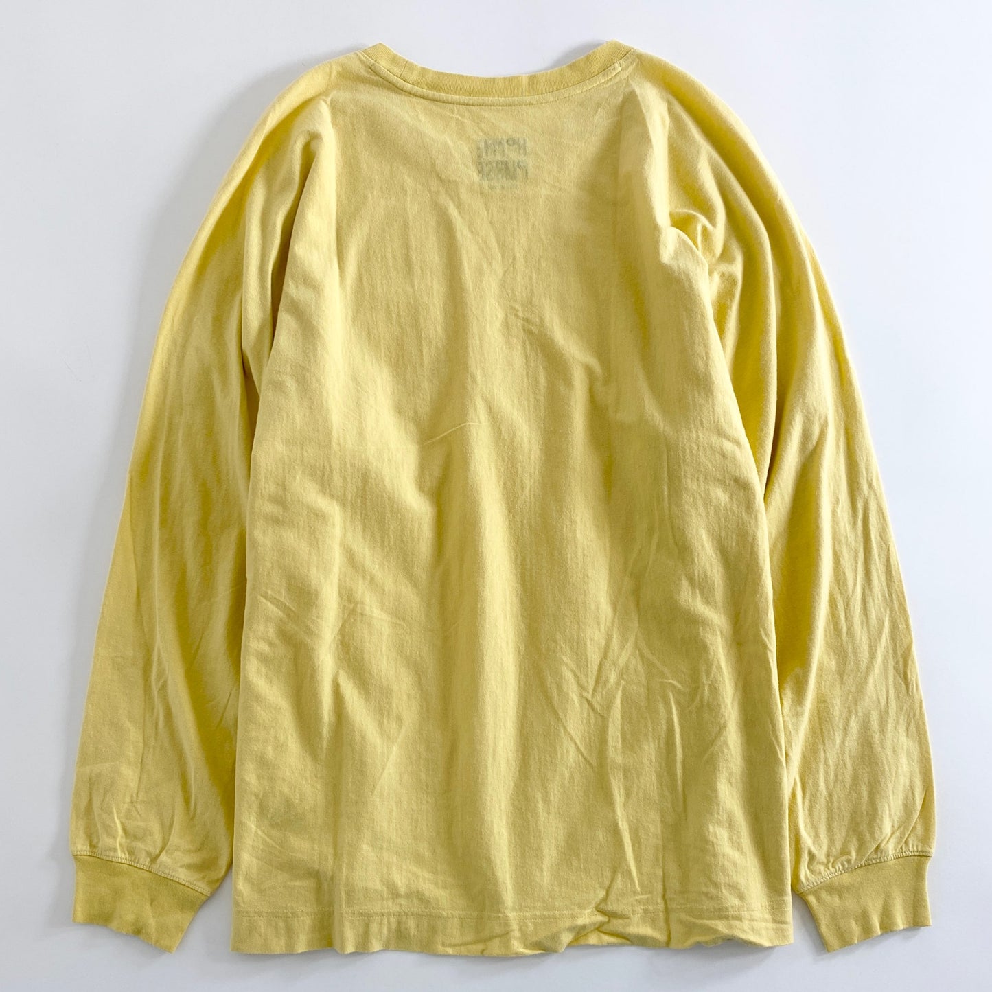 39a21 HOMME PLISSE ISSEY MIYAKE オムプリッセ イッセイミヤ 21SS RELEASE-T HP12JK303 長袖Tシャツ オーバーサイズ カットソー 日本製 クルーネック 2 イエロー コットン MADE IN JAPAN