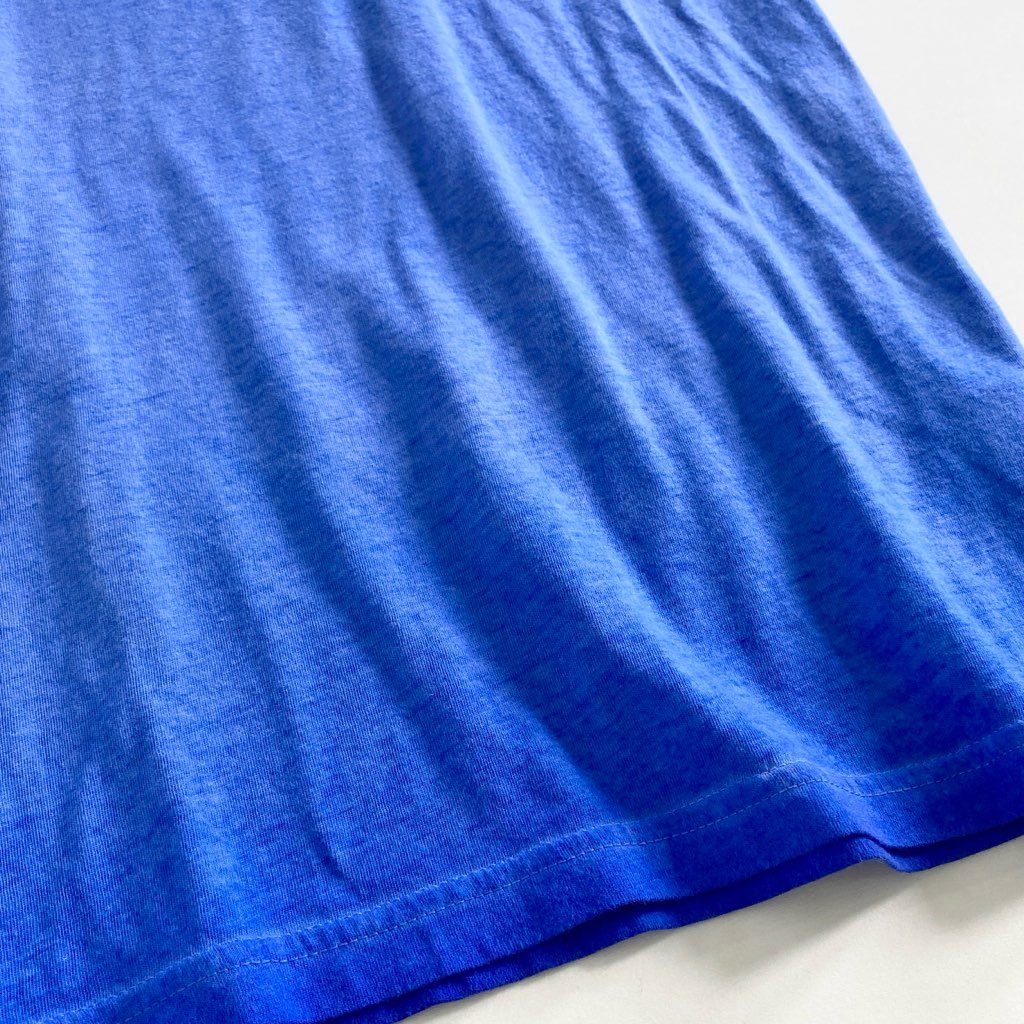 51c3 《新品》 DSQUARED2 ディースクエアード ヴィンテージ加工 ロゴプリント Tシャツ XS ブルー カットソー TEE イタリア製