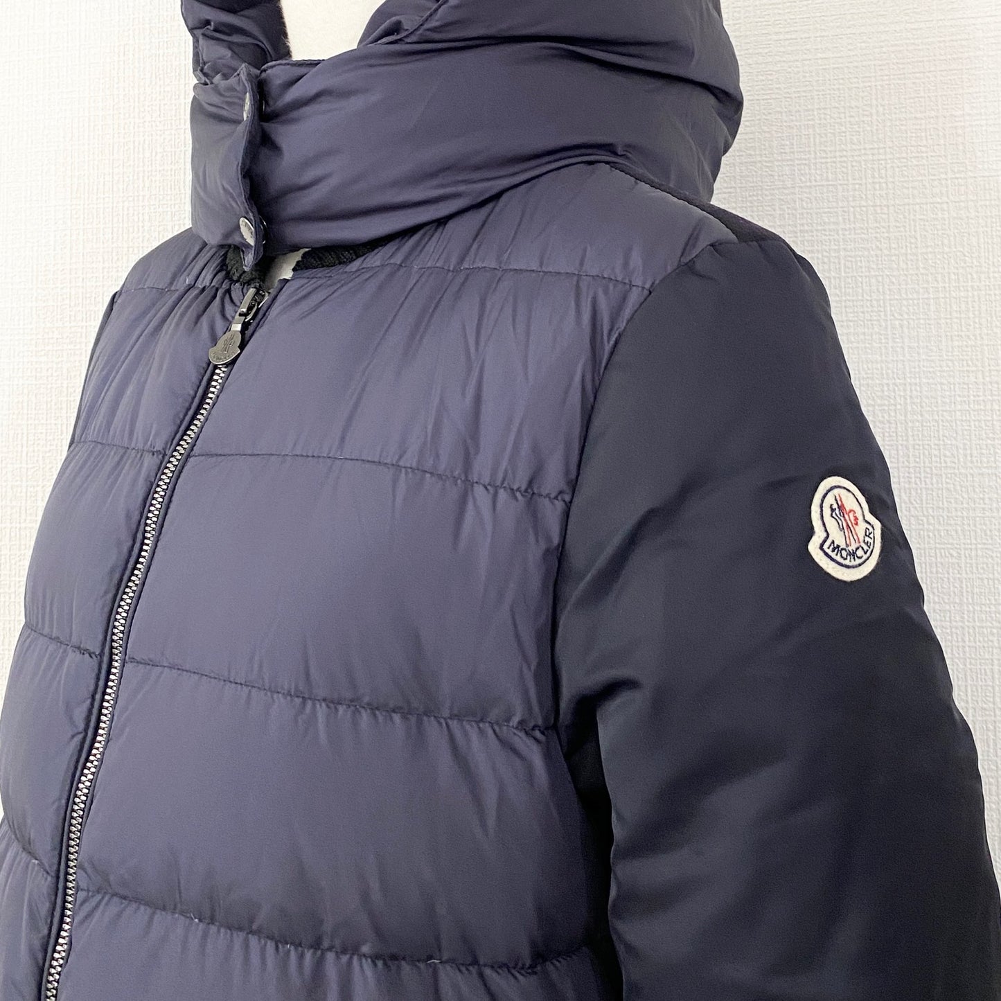 50L5《美品》MONCLER モンクレール BLOIS GIUBBOTTO ブロス ダウンコート 14anni 164cm(0~1相当) ネイビー レディース