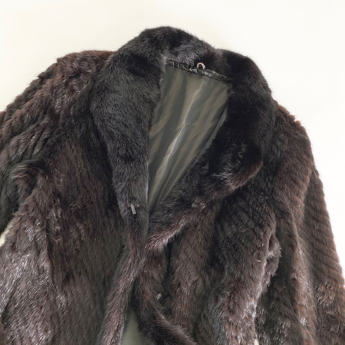 11L25《本毛皮》ダークミンク 毛皮コート ミンクコート 11号 レディース MINK FUR 冬