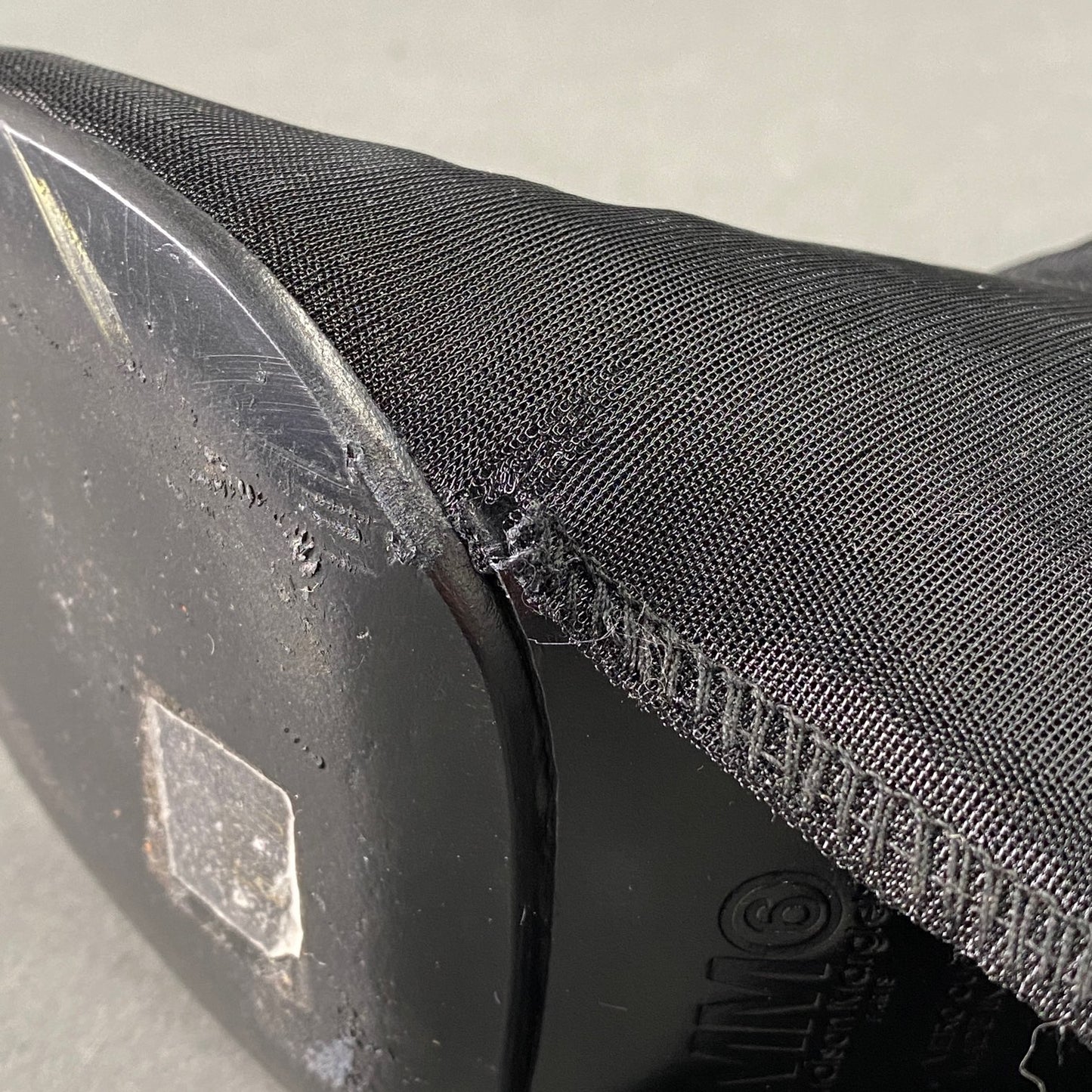 4L22《伊製》Maison Margiela MM6 エムエムシックス ニットブーツ パワーネット ミドルブーツ 37 ブラック レディース