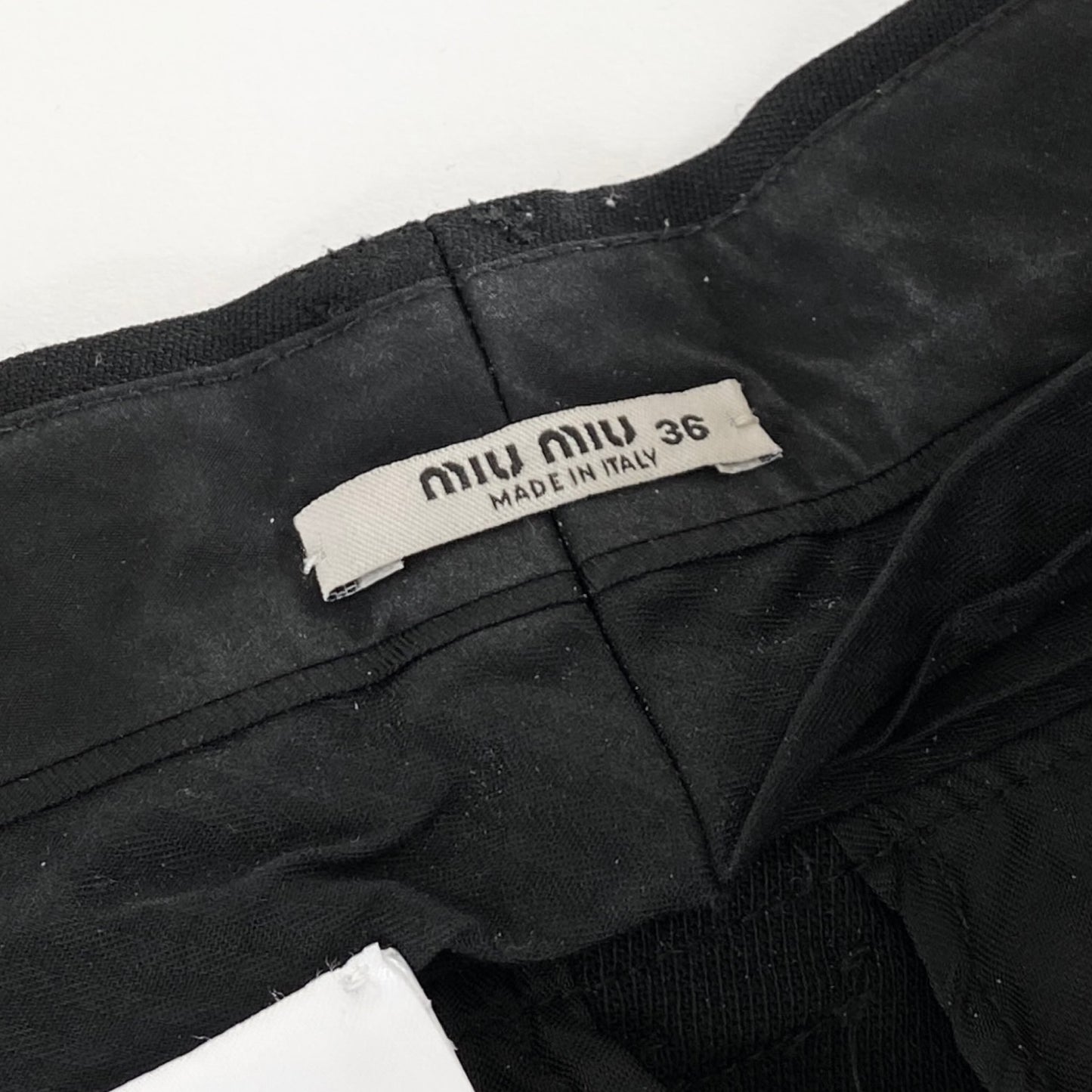 15a21 イタリア製 MIU MIU ミュウミュウ サイドラインミニスカート タックスカート 21SS 36 ブラック ジップアップ ウール 秋