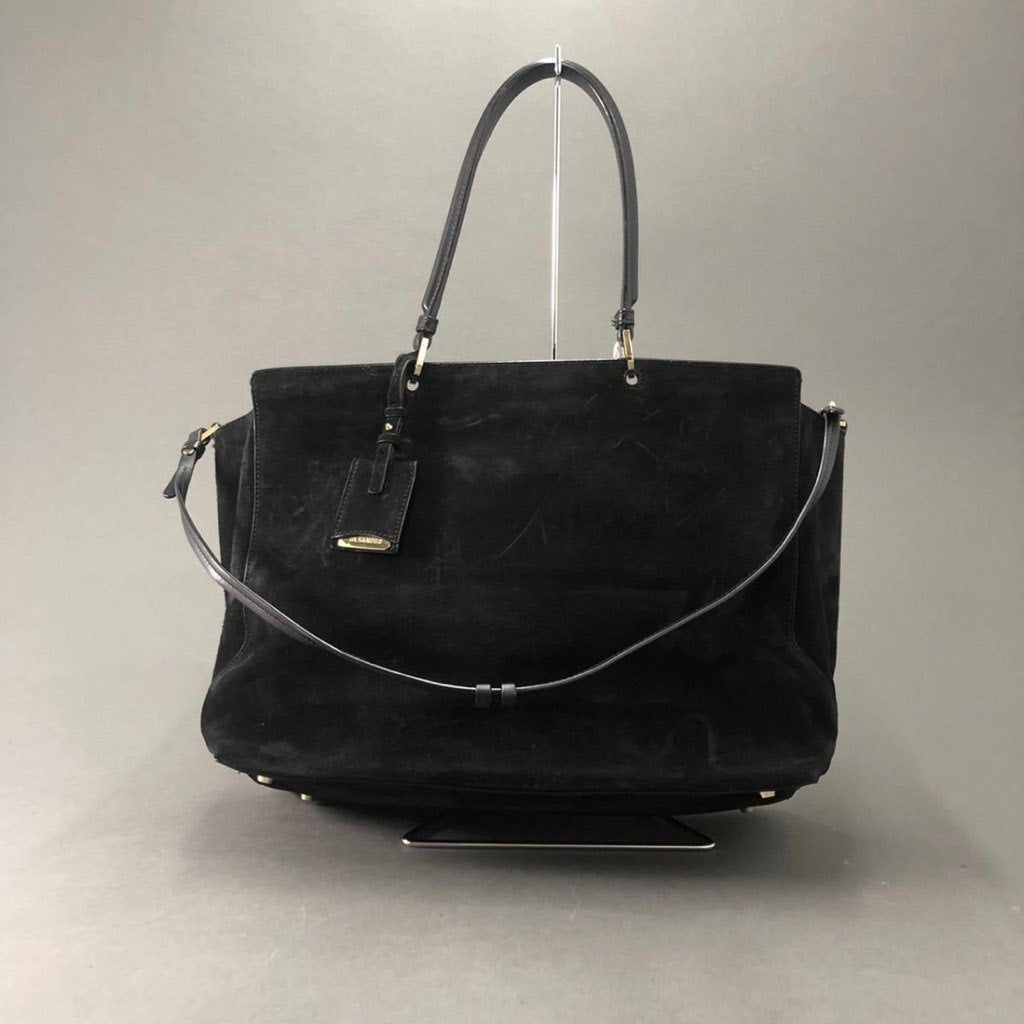 Di7 イタリア製☆ JIL SANDER ジルサンダー ハンドバッグ ショルダーバッグ 2way ワンハンドル 大容量 ブラック レディース 女性鞄