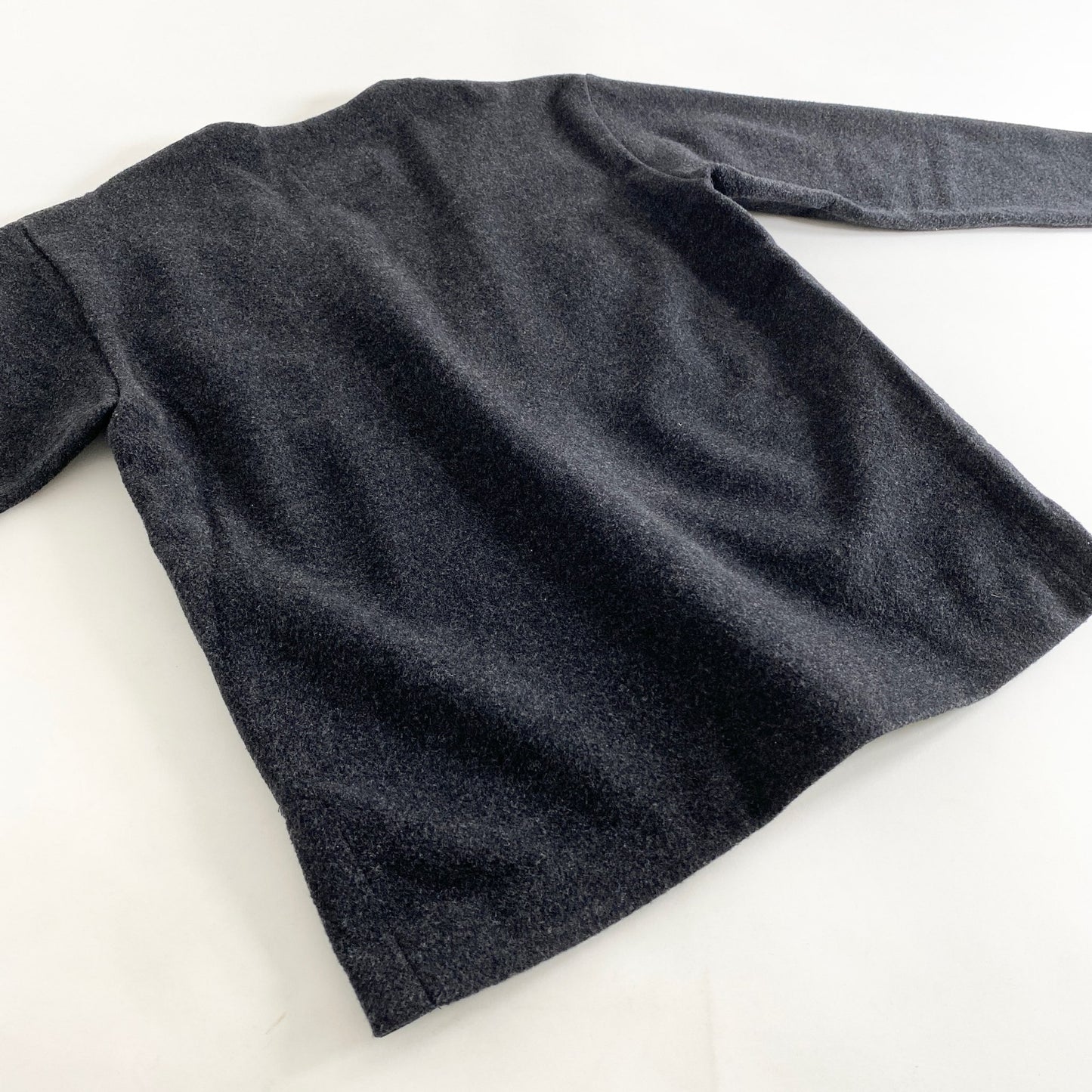 27L14 salvy; サヴィー カシミヤ混 Vネックニットトップ 0 グレー セーター 秋冬 cashmere 長袖 日本製 冬