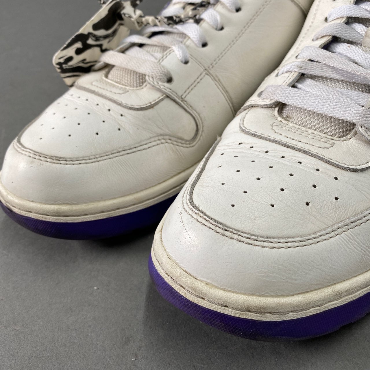 1L5 Off-White オフホワイト 43(27.5cm相当) out of white ホワイト×パープル レザースニーカー メンズ