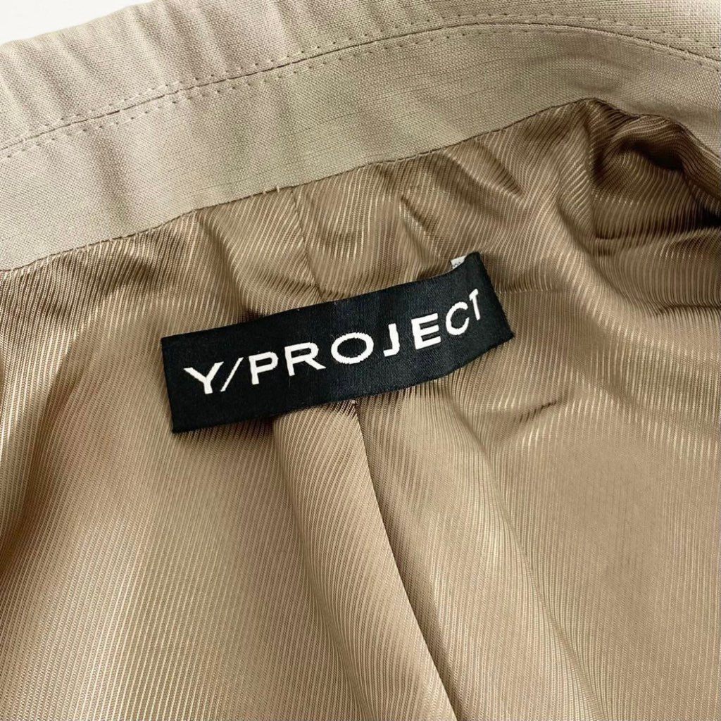28d1 《美品》 Y/PROJECT ワイプロジェクト テーラードジャケット ブレザー ピークドラペルカラー BLAZ31-S20 XS メンズ ベージュ